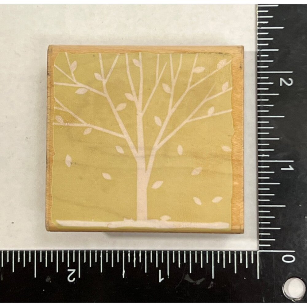 Hero Arts E1984 Tree III Rubber Stamp Fall Leaf Autumn